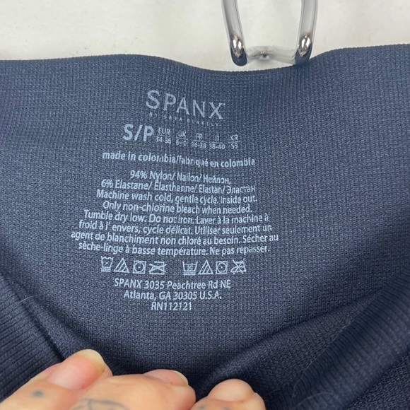 Spanx Look At Me Now Leggings Dark Blue Port Navy NWT SZ S - Picture 6 of 6